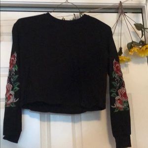 Forever 21 long sleeve embroidered shirt